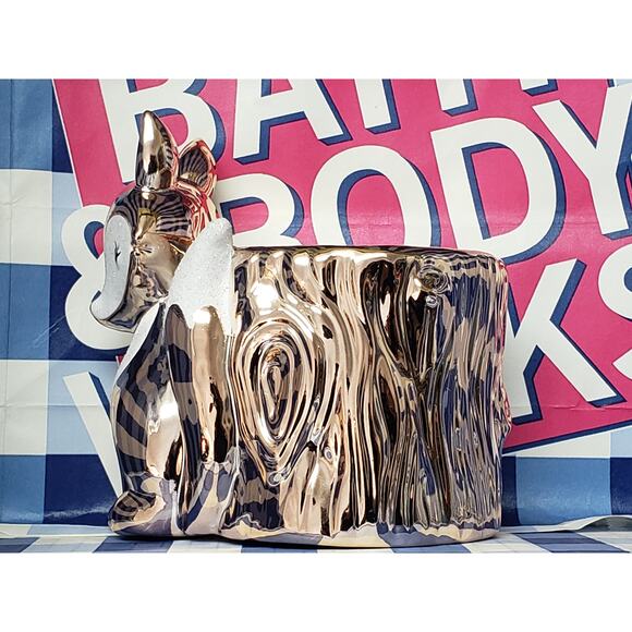 BBW Rose Gold Fox & Tree Stump Design Foaming Soap Holder Bathroom Sink Decor - Picture 2 of 4